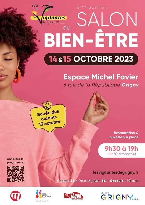 Affiche du salon bien-être de Grigny qui aura lieu les 14 et 15 octobre 2023