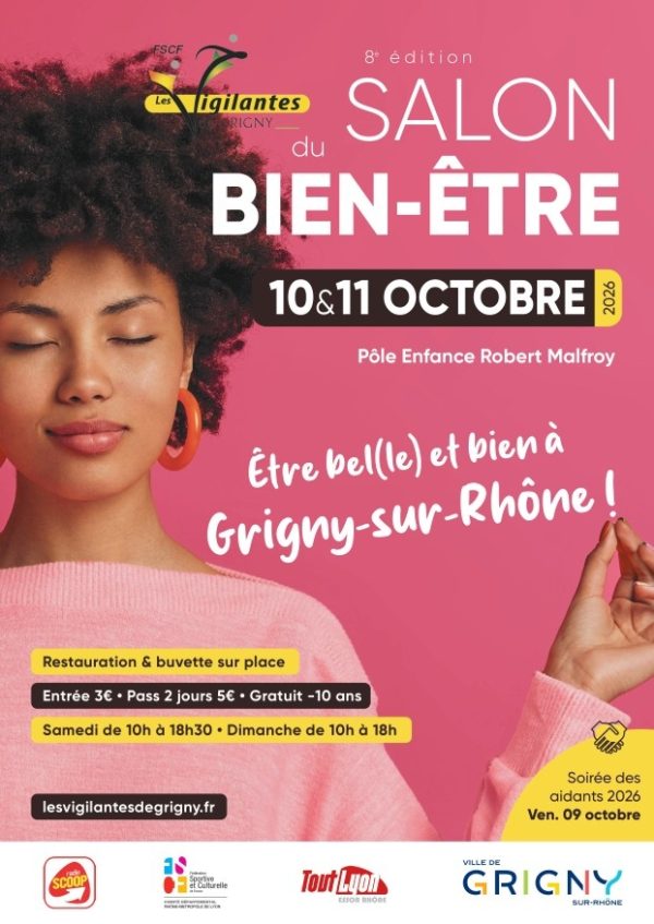 Affiche du salon bien-être de Grigny sur Rhône qui aura lieu les 10 et 11 octobre 2026